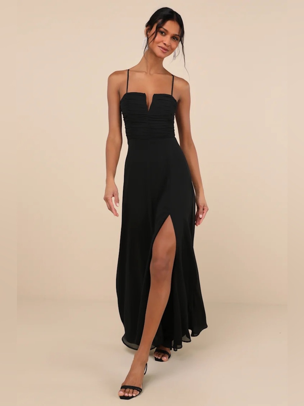 Lulus Sweeney Black Sleeveless Maxi Dress Size L NWT Prom Evening Formal Gown